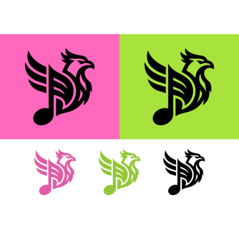 Dove and music note logo blue background cover image.