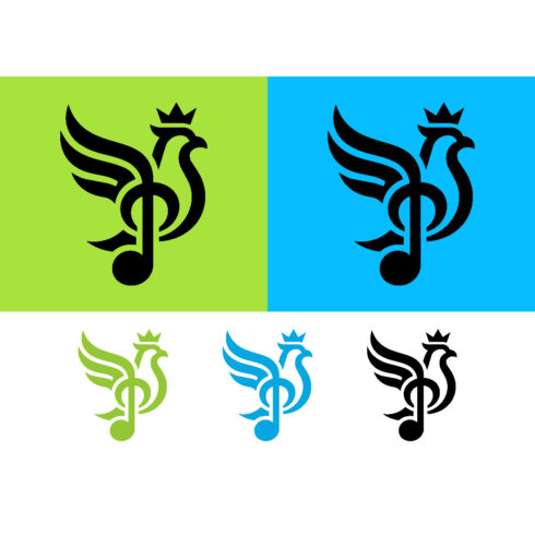 Dove music note logo green light background cover image.