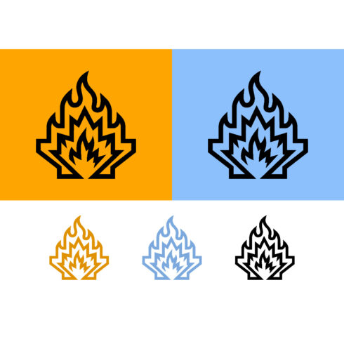 Flaming icon abstract design for alerts cover image.