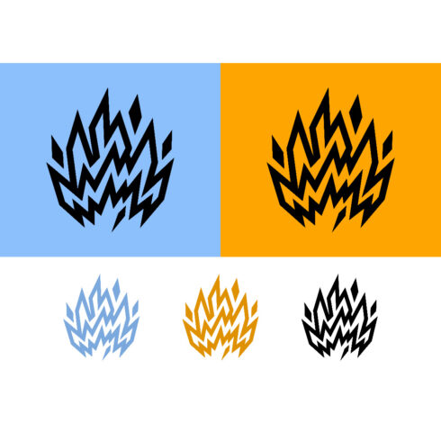 Stylized flame graphic for energy concepts cover image.