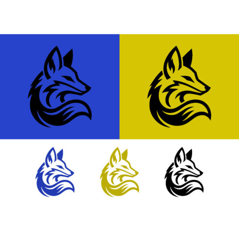 Side profile fox logo in black on blue and yellow backgrounds cover image.
