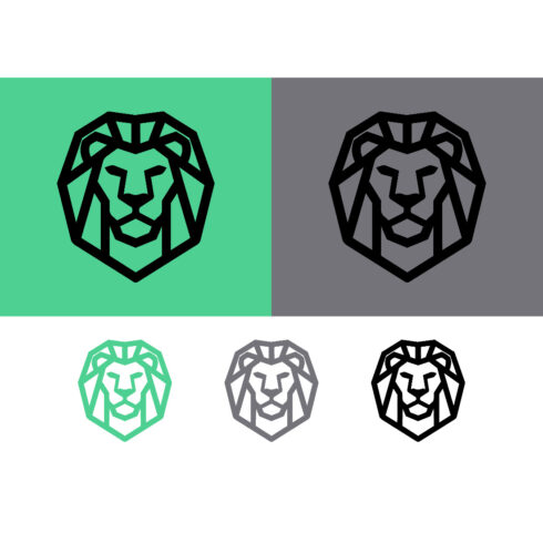 Geometric lion head line art emblem cover image.