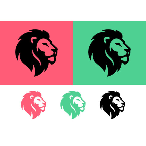 Lion profile side view illustration cover image.