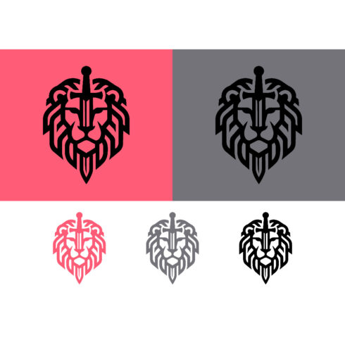 Lion head with sword symbol for warrior spirit cover image.