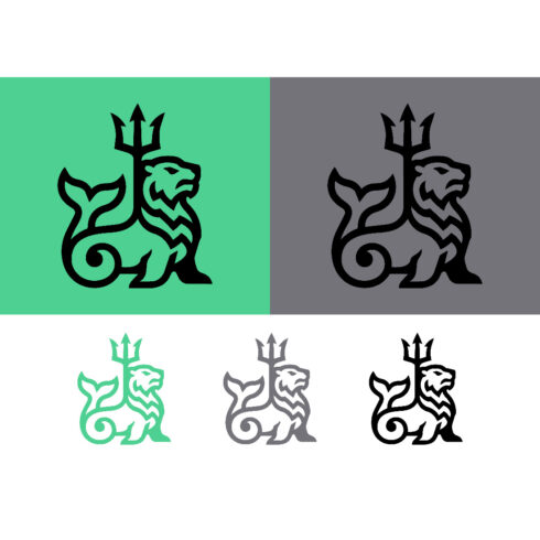 Mythical creature logo design symbol graphic cover image.