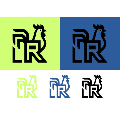 Rooster logo withlr initials on green cover image.