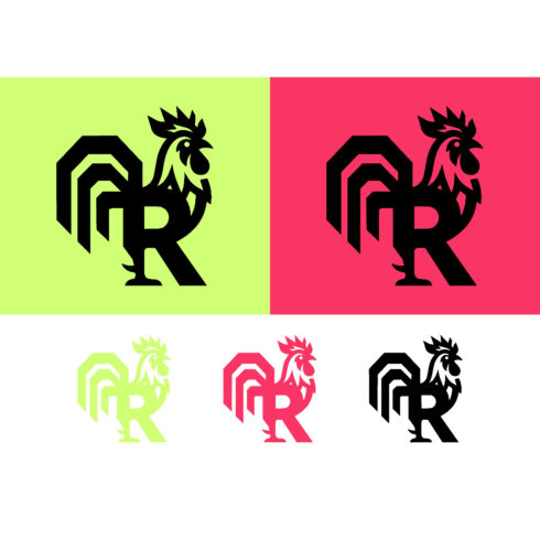 Rooster logo with r initial on lime cover image.