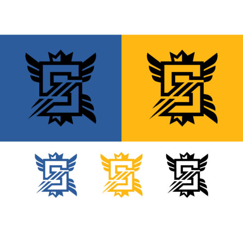 Winged S initial logo on blue cover image.