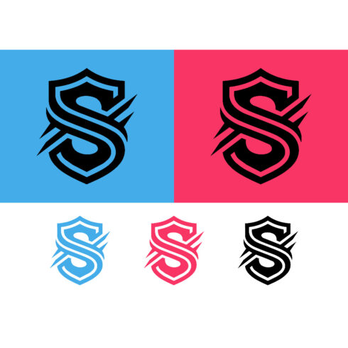 Shield S letter logo graphic cover image.