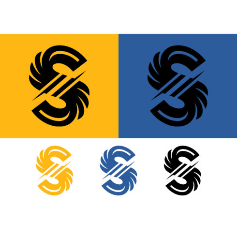 Letter s emblem with wings logo design cover image.