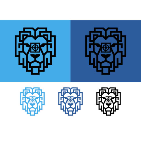 Squared geometric lion logo with target sight cover image.