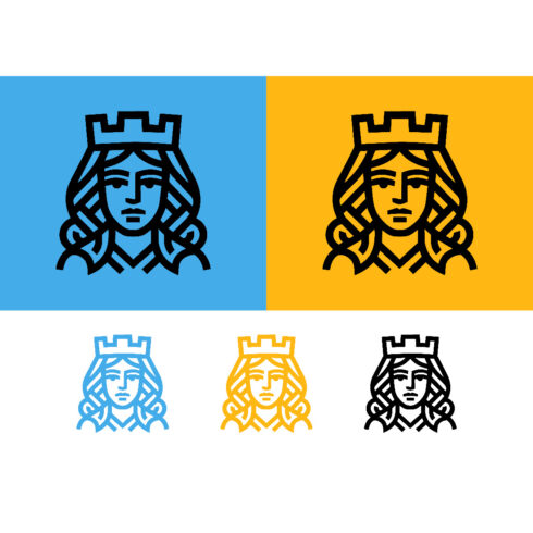 Minimalist queen icon with simple crown cover image.