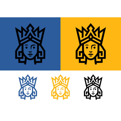 Geometric queen logo with intricate crown cover image.