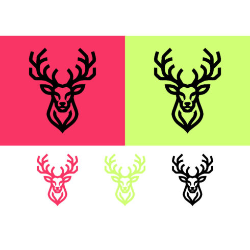 Deer head logo in geometric line art style cover image.