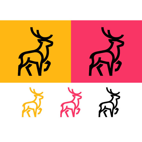 Stylized deer side profile logo design cover image.