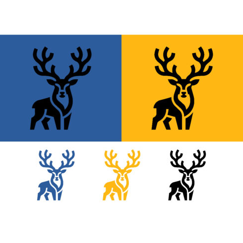 Strong deer graphic for logo design cover image.