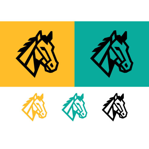 Geometric horse head black modern stylized design cover image.