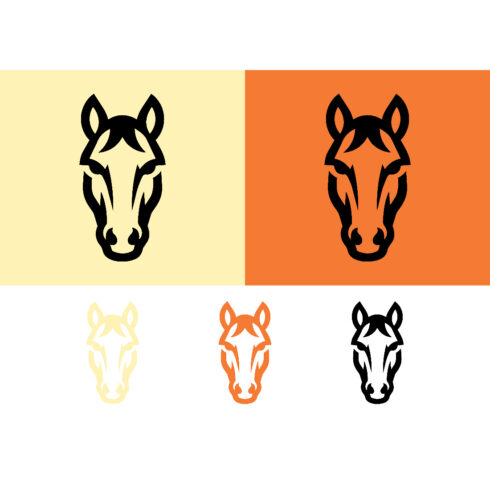 Front horse head black outline simple design cover image.