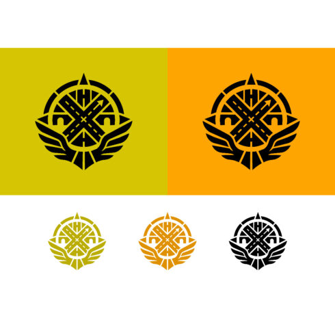 Compass emblem with wings and road graphic design cover image.