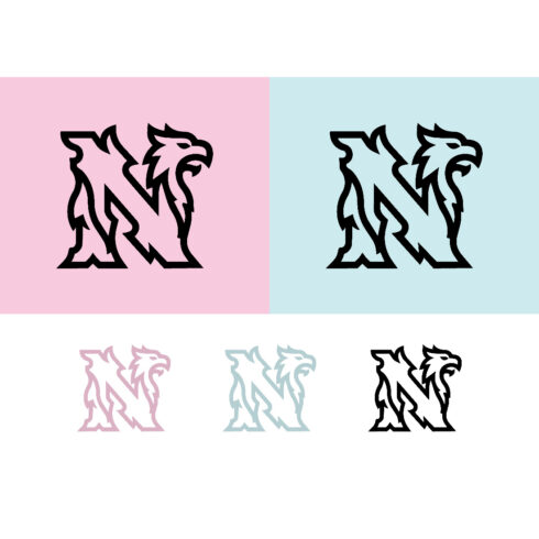Letter n merged with eagle head profile emblem cover image.