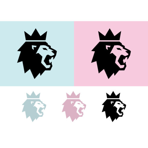 Lion profile roaring crown graphic logo design cover image.