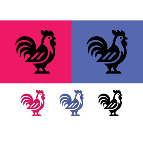 Rooster logo with diagonal lines for finance cover image.