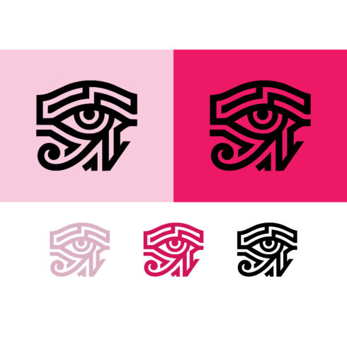 Eye maze graphic design pink background cover image.