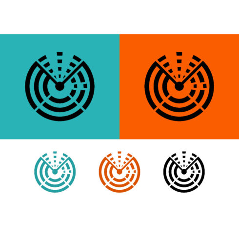 Radar logo design circular abstract cover image.