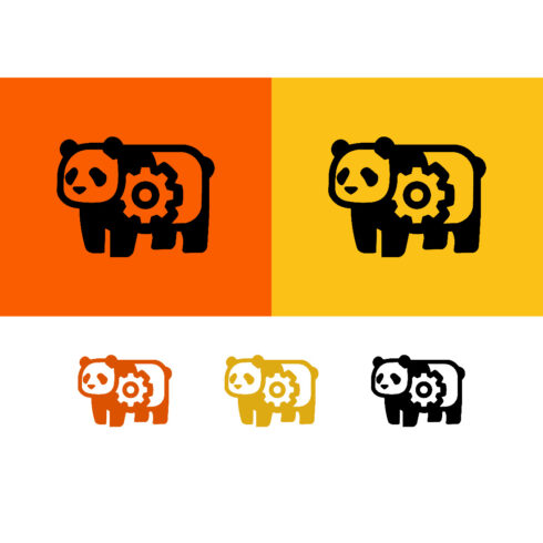 Panda bear with gear icon cover image.