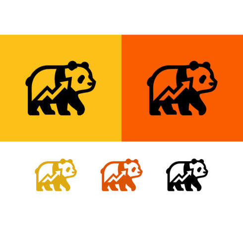 Panda bear with rising graph icon cover image.