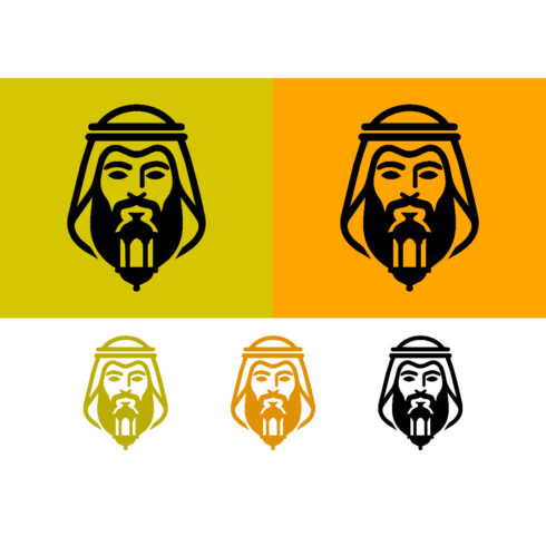 Man with lantern logo design holding light cover image.