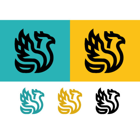 Abstract bird logo design with flowing lines cover image.