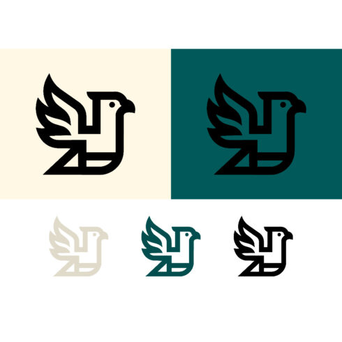 Modern dove logo symbol for peace cover image.