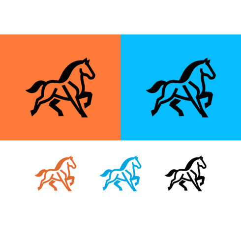 Running horse logo in orange and blue cover image.