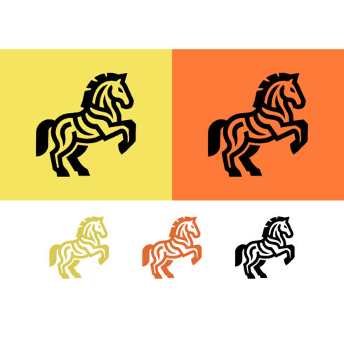 Horse illustration on yellow and orange backgrounds cover image.