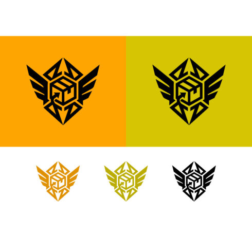 Sharp winged emblem with angular shapes cover image.