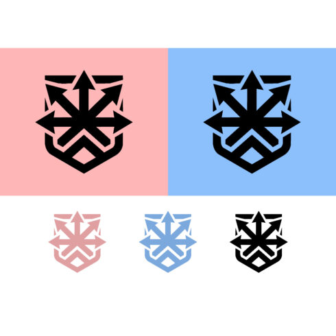 Chaos symbol emblem with arrows modern logo cover image.