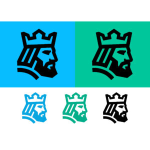 King profile logo abstract graphic design element cover image.