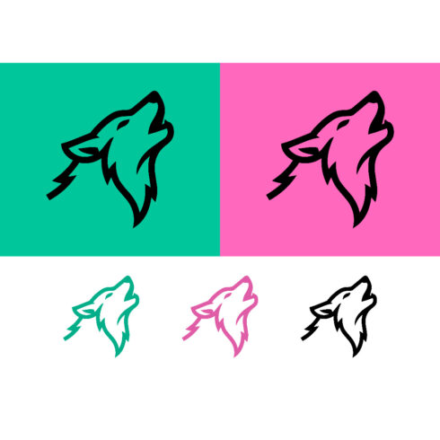 Howling wolf profile logo cover image.