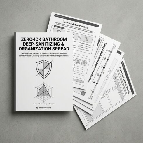 Zero-Ick ADHD Bathroom Sanitizing & Organization System | Sensory-Safe Cleaning Planner (12 Pages) cover image.