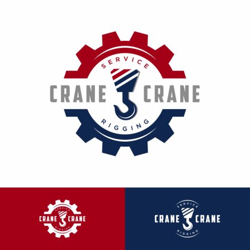 Modern Crane and Gear Construction Logo cover image.