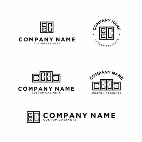 Custom Cabinets Logo Template - Minimalist Furniture Branding cover image.