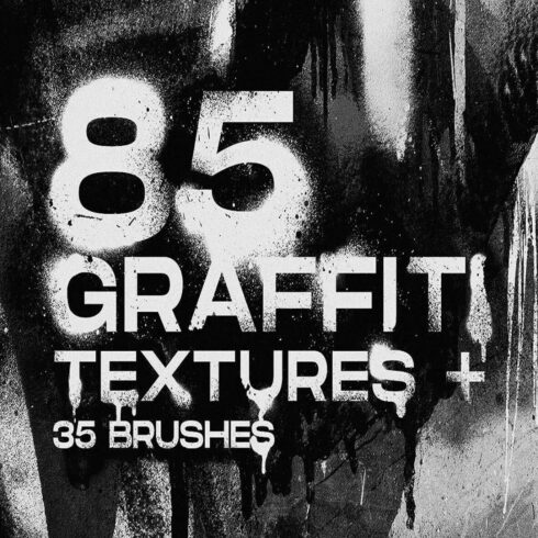 Graffiti Textures & Brushes Pack: Procreate & Photoshop cover image.