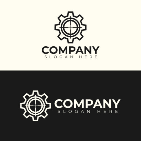 Industrial Focus & Target Gear Logo Design | Precision Engineering, Manufacturing & Automation Vector cover image.