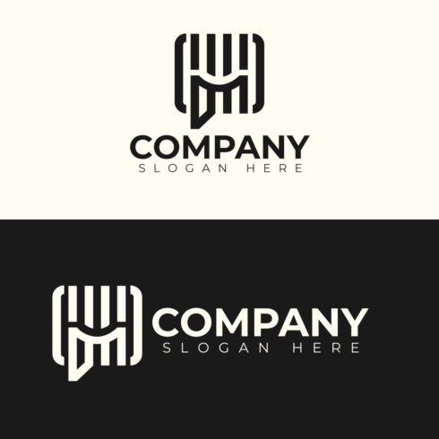 SaaS Speech & HM Monogram Logo Design | Cloud Communication, Messaging & Software Vector cover image.