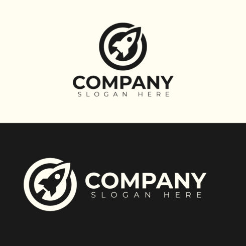 Minimalist Space Rocket Logo Design | Business, Startup & Innovation Vector cover image.