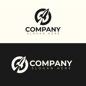 Minimal Rocket Logo Design | Startup, Technology, Innovation & Growth Vector cover image.