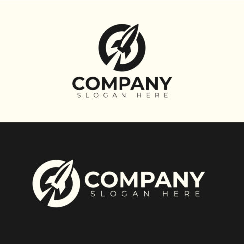 Minimal Rocket Logo Design | Startup, Technology, Innovation & Growth Vector cover image.
