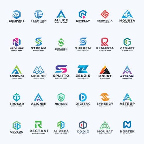 All in one letter professional logos cover image.
