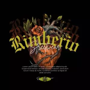 Rimberio Gothic Floral Anatomical Heart Vector Illustration Graphic cover image.